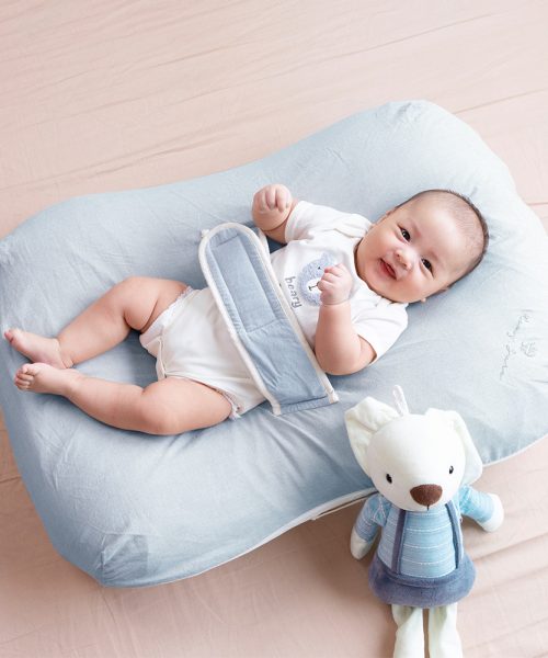 Đệm chống trào ngược cỡ lớn Mongsure Baby Lounger, Blue