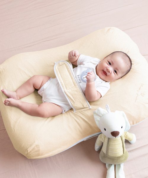 Đệm chống trào ngược cỡ lớn Mongsure Baby Lounger, Butter