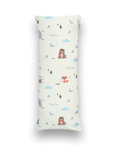 Gối Ôm Đa Năng Cho Bé & Người Lớn – Gối Kê Đầu, Tựa Lưng, Ôm Ngủ Êm Ái, Ivory hoạ tiết