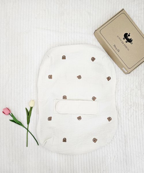 Drap đệm chống trào ngược cỡ lớn Mongsure Baby Lounger, thêu Bear
