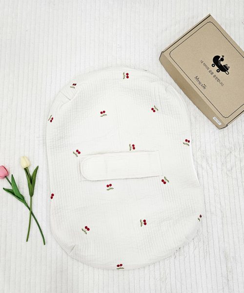 Drap đệm chống trào ngược cỡ lớn Mongsure Baby Lounger, thêu Cherry